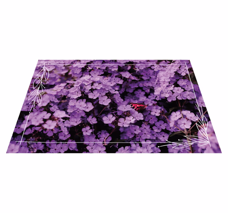 Tapis vinyle plantes nuances violettes - TenStickers