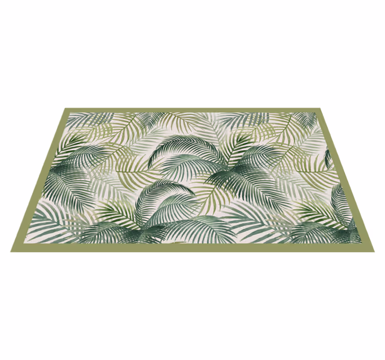 tapis vinyle salon Feuilles de palmier - TenStickers