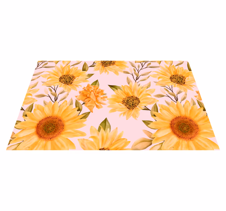Tapis vinyle plantes concept floral de tournesol - TenStickers
