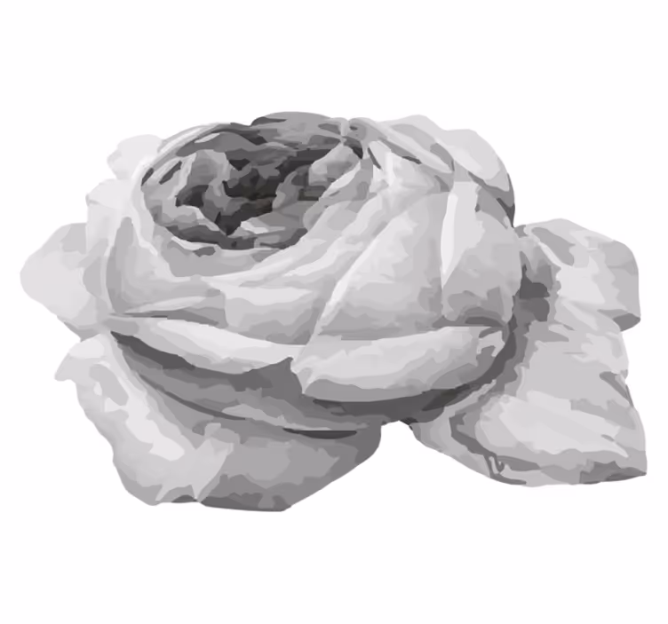 Tapis vinyle plantes fleur de rose - TenStickers