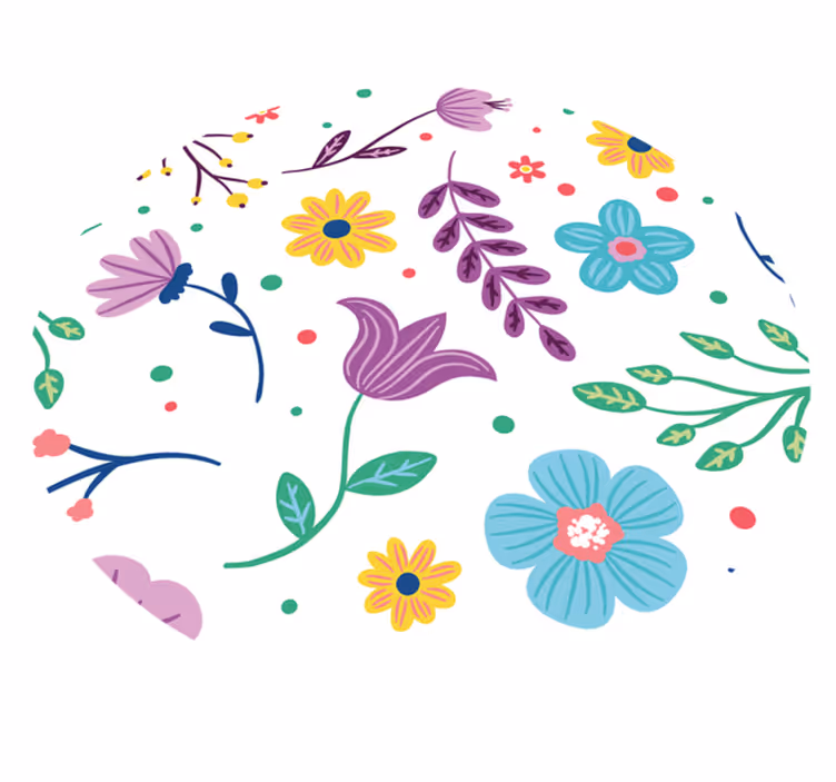 Tapis vinyle plantes inspiration florale vivante - TenStickers