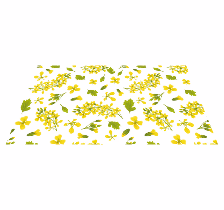 Tapis vinyle plantes délice floral - TenStickers