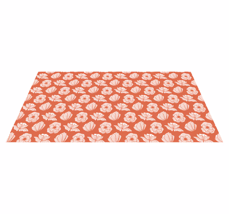 Tapis vinyle plantes élément floral - TenStickers