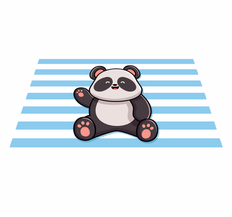 Tapis vinyle pour enfants conception de panda ludique - TenStickers