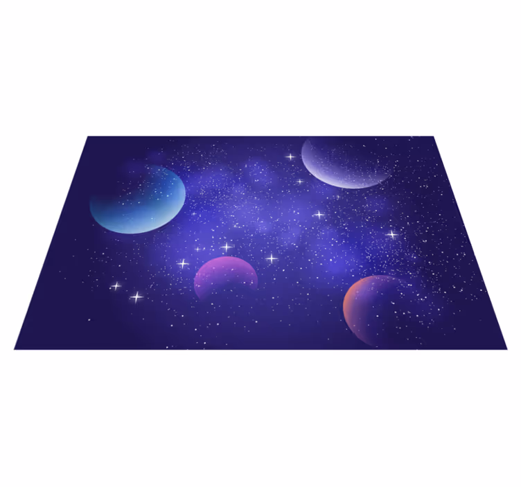 Tapis vinyle étoile scène spatiale cosmique - TenStickers