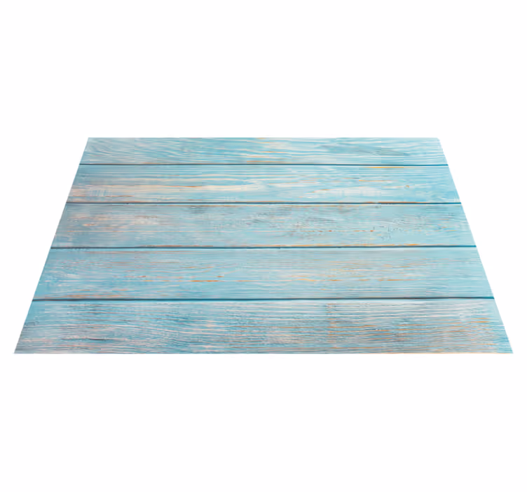 Tapis vinyle moderne vinylee bois bleu - TenStickers