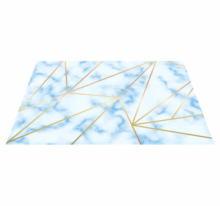 Tapis vinyle marbre motif géométrique élégant - TenStickers