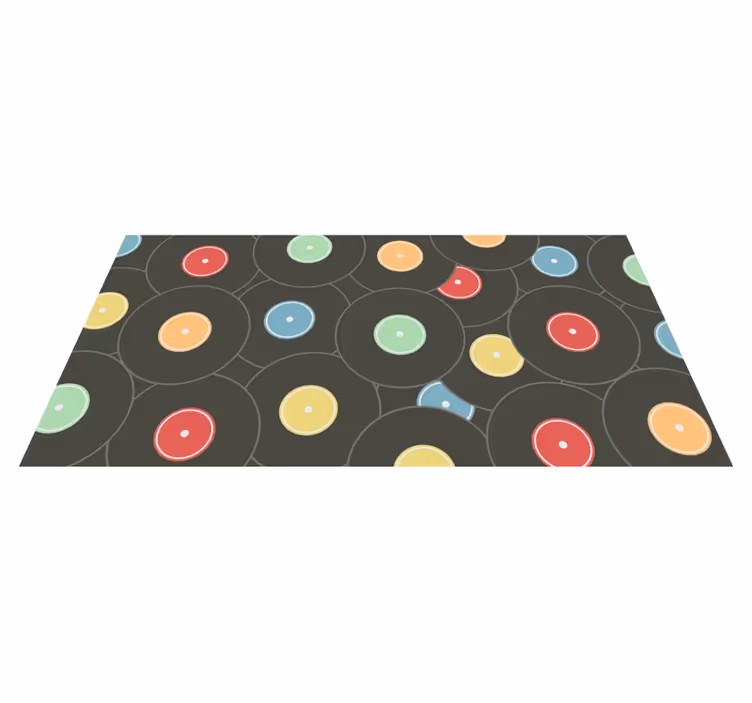 Tapis vinyle ado disques vinyles vibrants - TenStickers