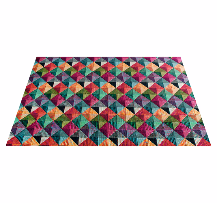 Tapis vinyle géométrique composition vivante - TenStickers