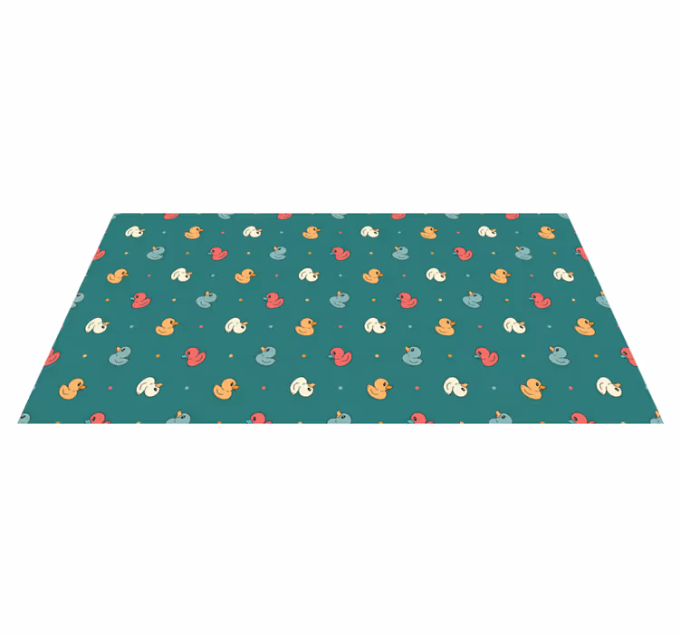 Tapis vinyle pour enfants motif de canetons colorés - TenStickers