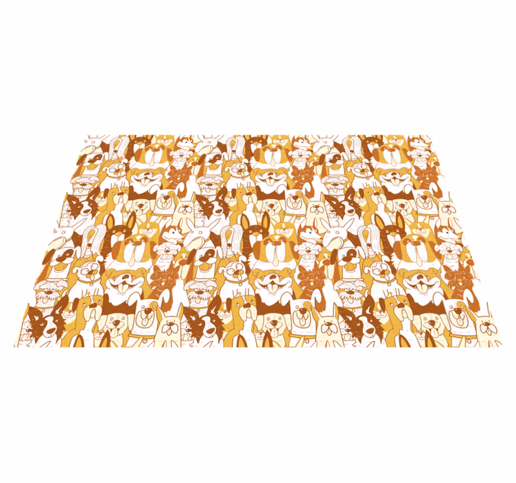 Tapis vinyle animal visages d'animaux bruns - TenStickers