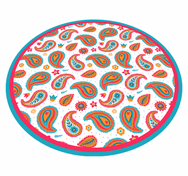 Tapis vinyle motif vinylee bandana coloré - TenStickers