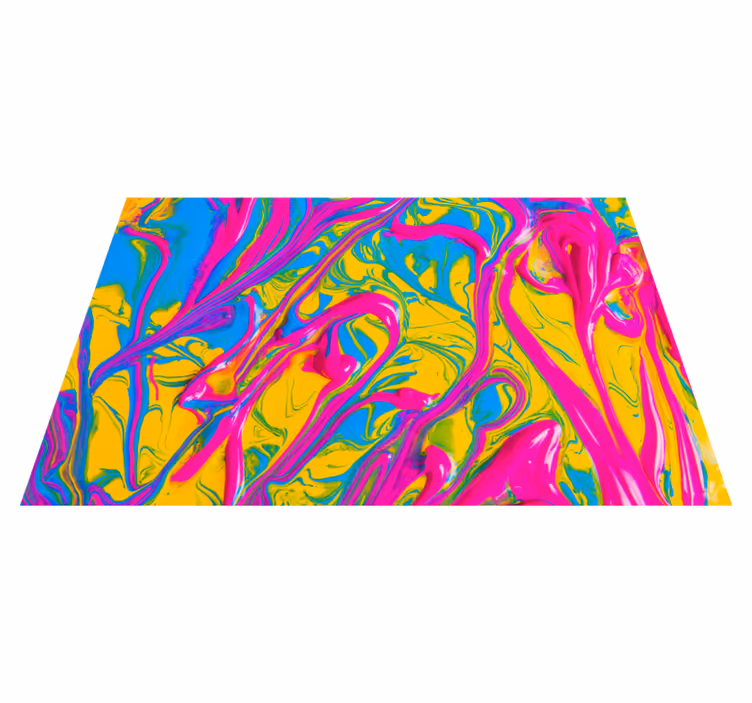 Tapis vinyle moderne Effet d'éclat de peinture coloré - TenStickers