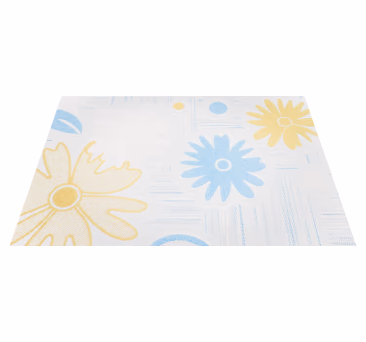 Tapis vinyle plantes éléments floraux - TenStickers