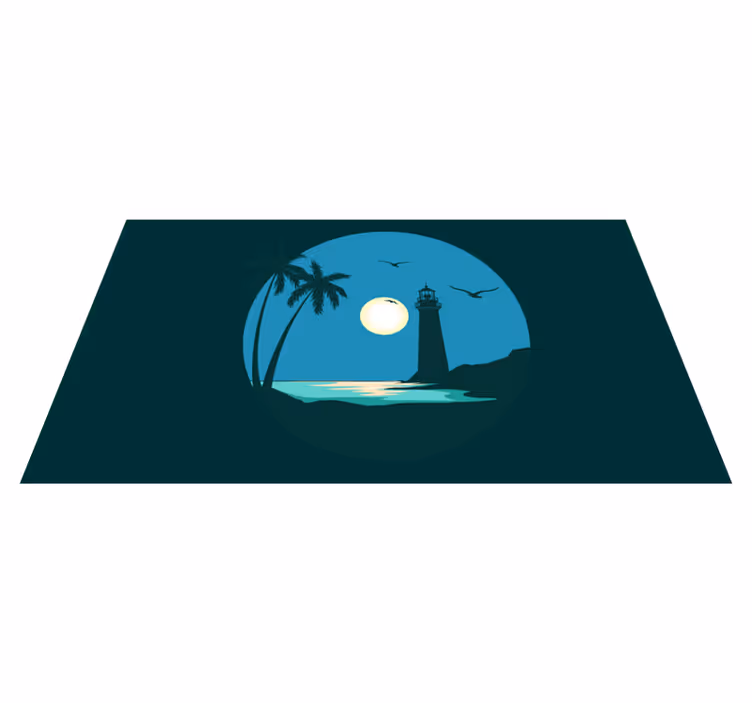 Tapis vinyle nature scène de phare côtier - TenStickers