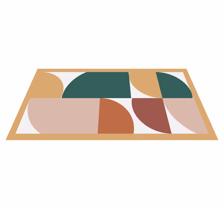 Tapis vinyle design moderne segments abstraits angulaires - TenStickers