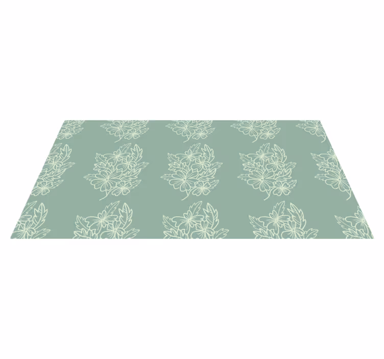 Tapis vinyle plantes éléments gracieux - TenStickers
