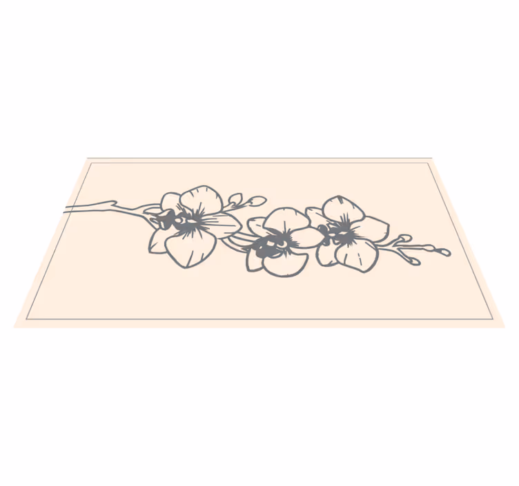 Tapis vinyle plantes orchidée gracieuse - TenStickers