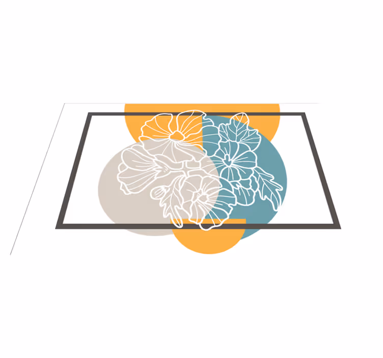 Tapis vinyle plantes accent floral moderne - TenStickers