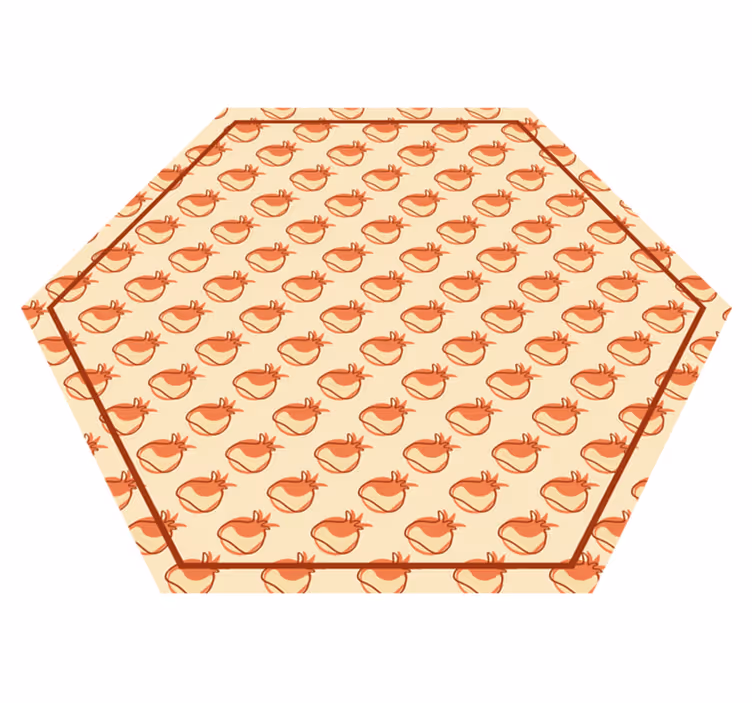 Tapis vinyle cuisine vinylee de griffonnage avec grenade - TenStickers