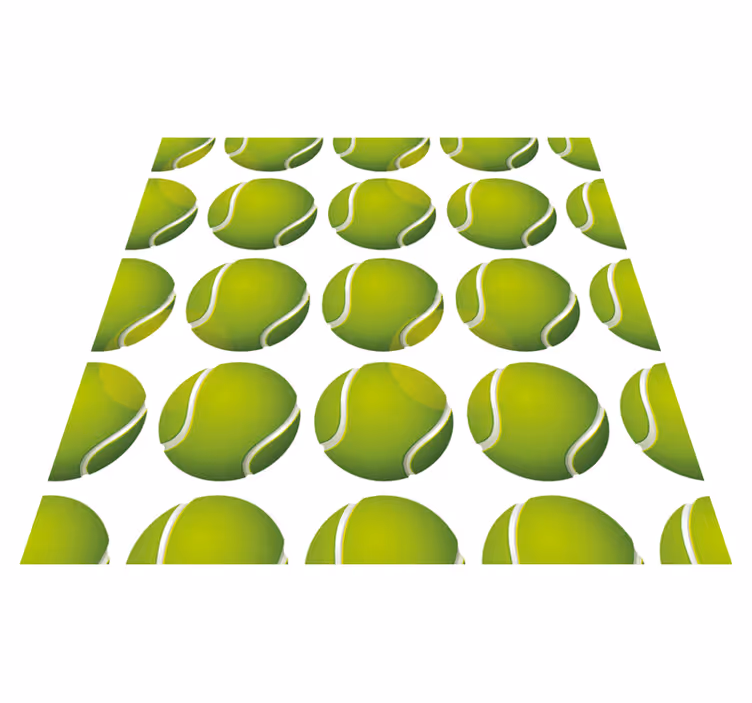 Tapis vinyle jeux motif de balle de tennis - TenStickers