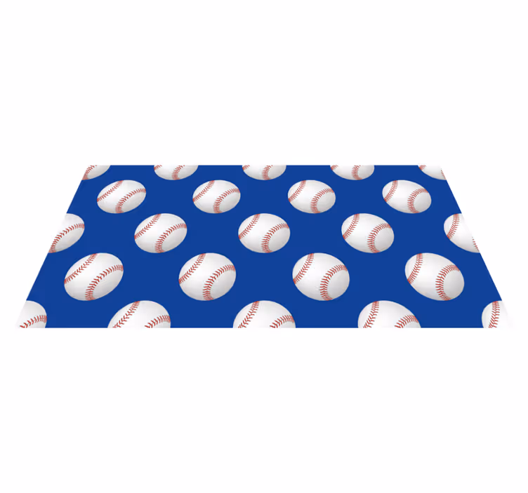 Tapis vinyle jeux motif de baseball - TenStickers