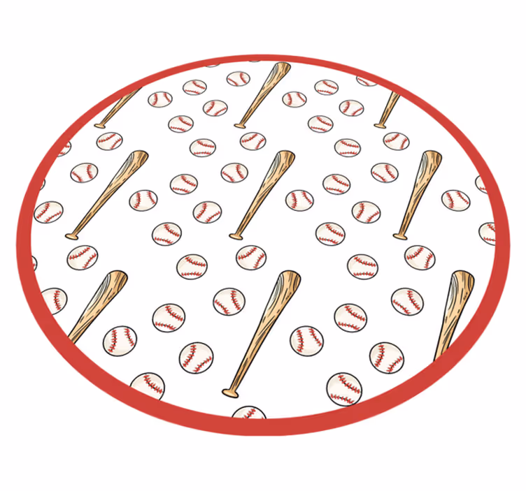 Tapis vinyle jeux plaisir de la saison de baseball - TenStickers