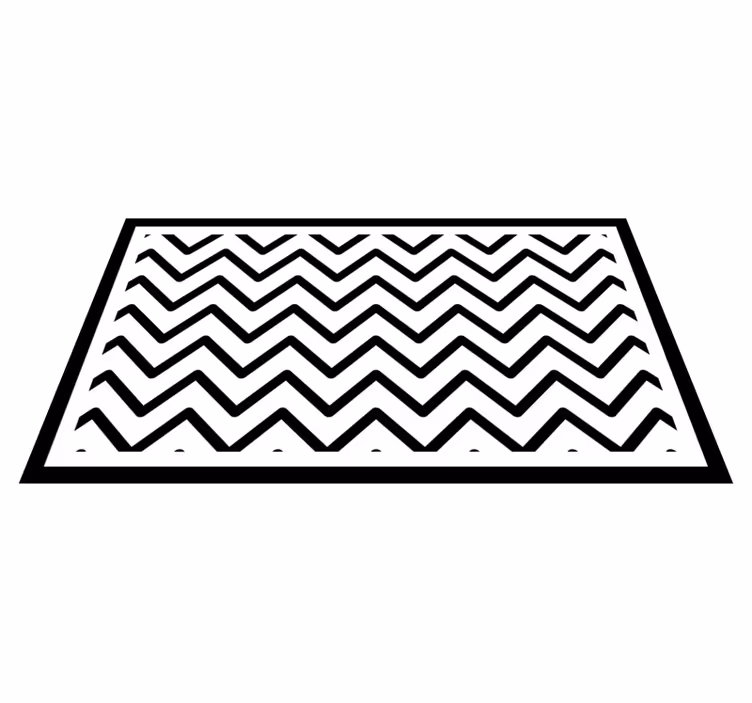 Tapis vinyle entrée style chevron - TenStickers