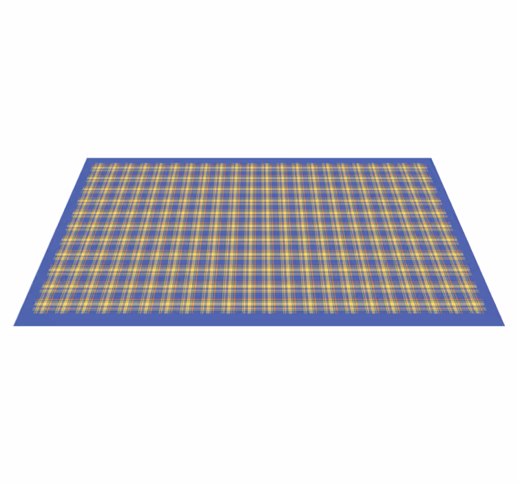 Tapis vinyle rayures motif carreaux jaunes - TenStickers