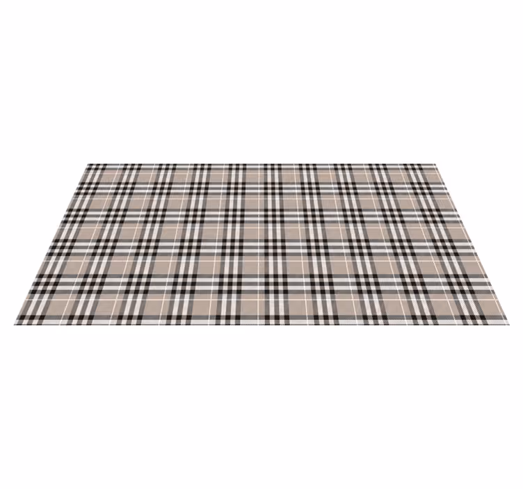 Tapis vinyle cuisine vinylee tartan gris écossais traditionnel - TenStickers