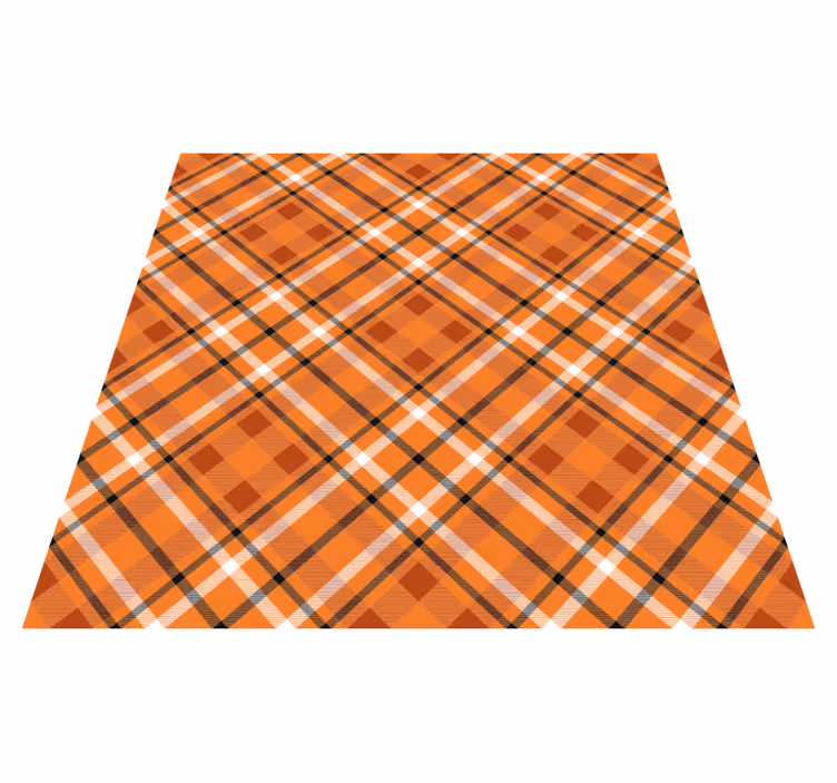 Tapis vinyle geometrique Carrés à motifs orange avec des lignes b - TenStickers