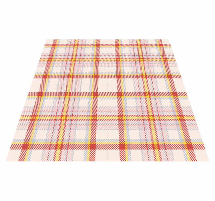 Tapis vinyle rayures style motif à carreaux - TenStickers