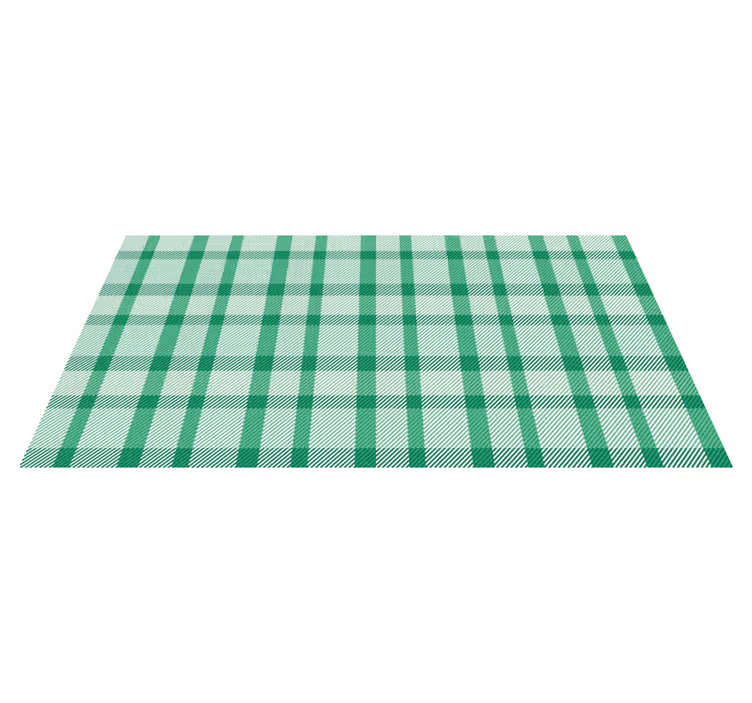 Tapis vinyle rayures style à carreaux verts - TenStickers