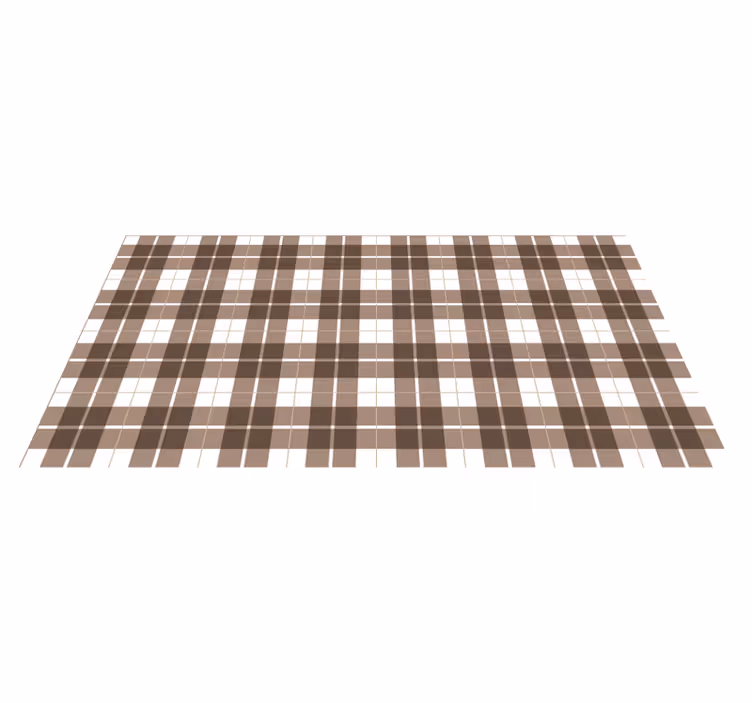 Tapis vinyle carreaux de ciment motif à carreaux marron - TenStickers
