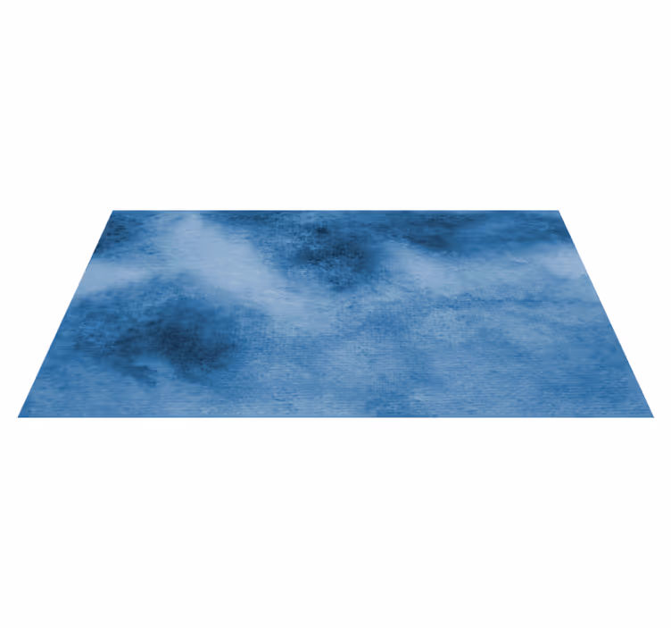 Tapis vinyle rectangulaire Aquarelle de texture bleue élégante - TenStickers
