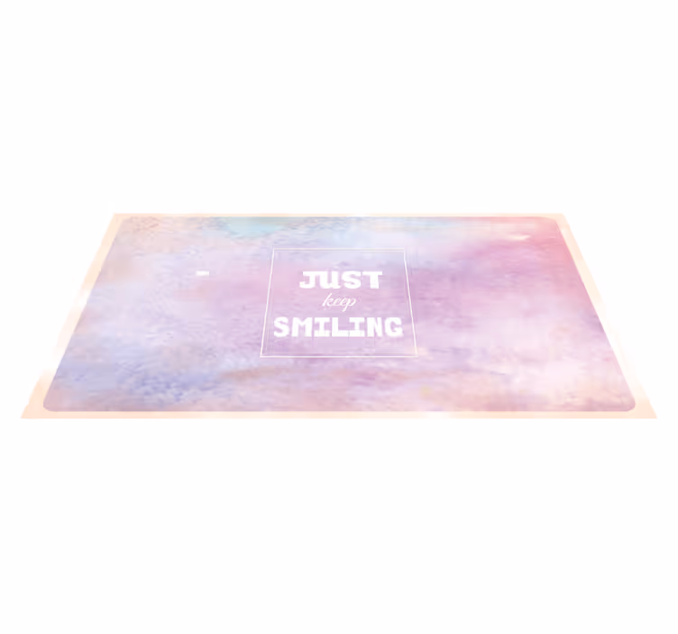 Tapis vinyle citation continue juste à sourire - TenStickers