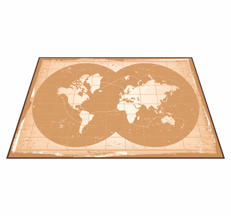Tapis vinyle carte du monde planisphère - TenStickers
