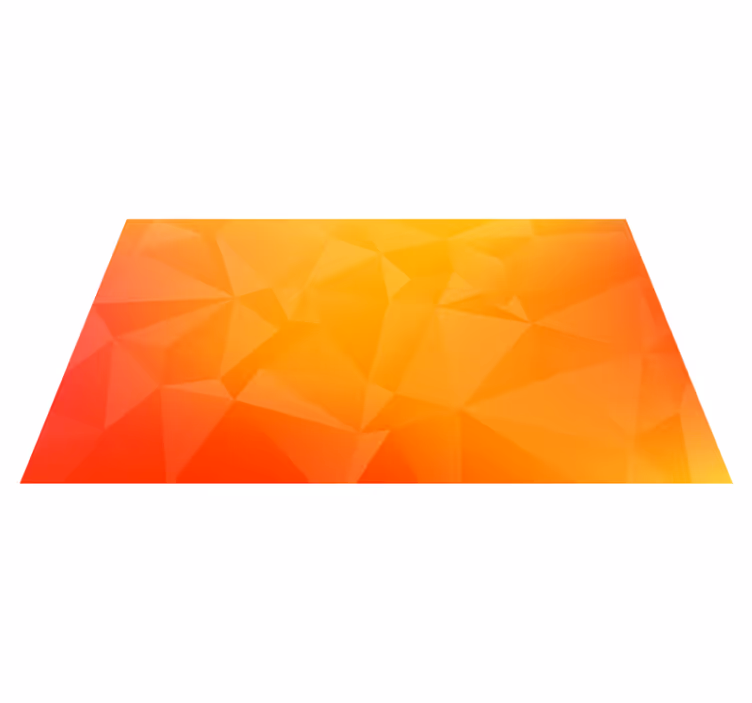 Tapis vinyle moderne Formes géométriques orange abstraites - TenStickers
