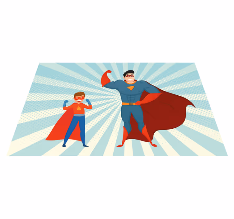 Tapis vinyle autres tapis duo de super-héros - TenStickers