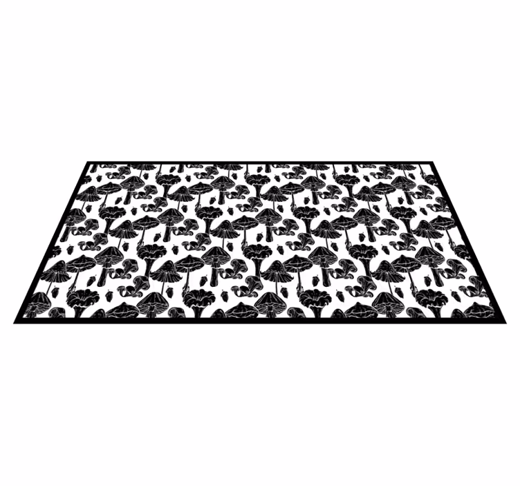 Tapis vinyle nature motif champignon stylisé - TenStickers