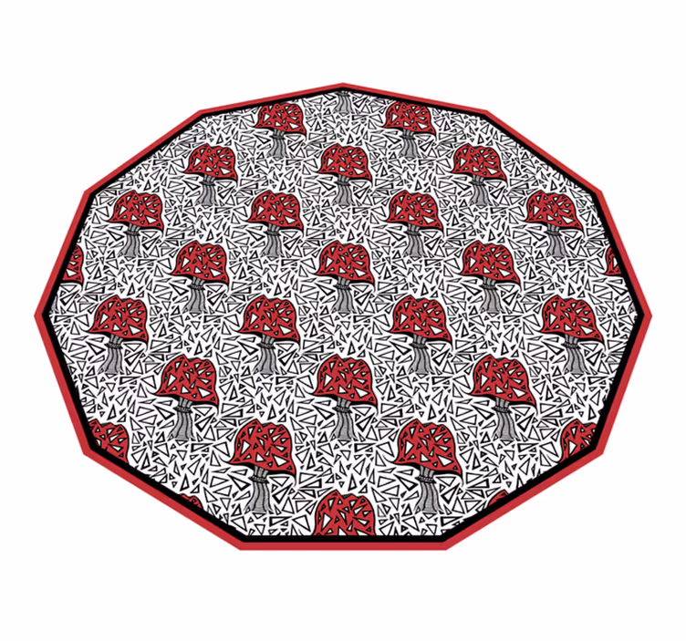 Tapis vinyle nature motif de champignon artistique - TenStickers