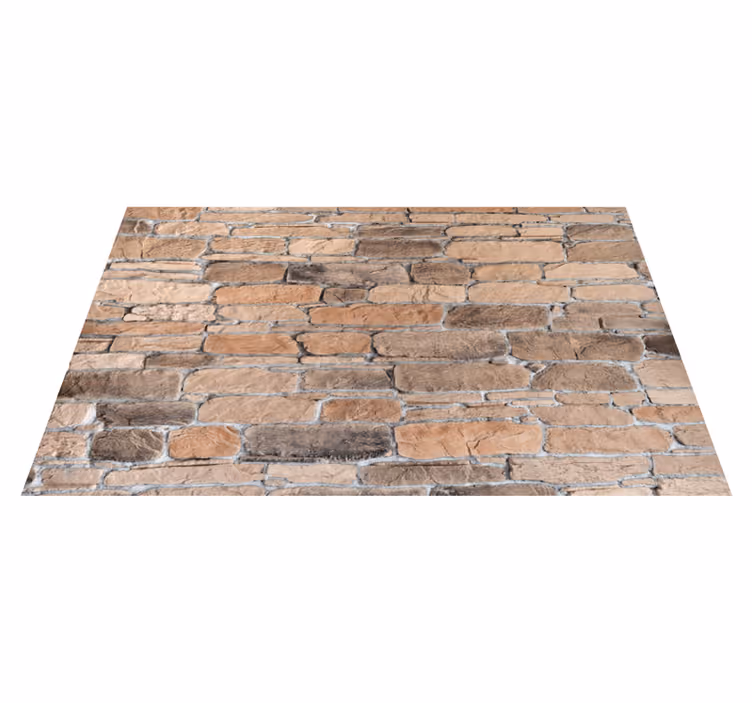 Tapis vinyle pierre motif de brique réaliste - TenStickers
