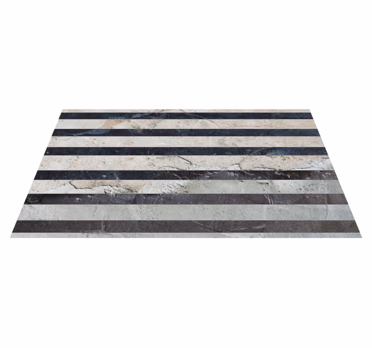 Tapis vinyle motif Béton gris clair avec lignes horizontales - TenStickers