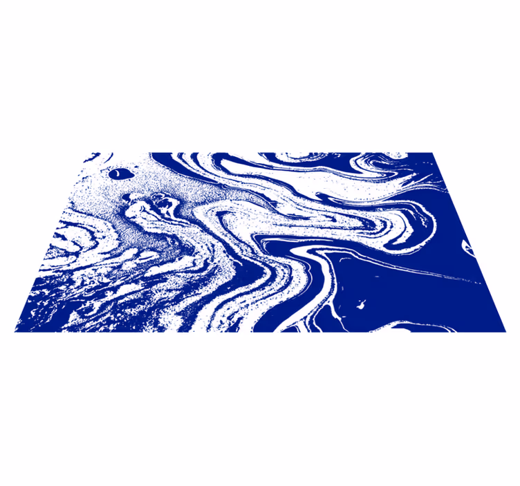Tapis vinyle marbre tourbillons bleus audacieux - TenStickers