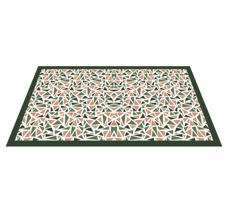 Tapis vinyle géométrique motif triangle abstrait - TenStickers