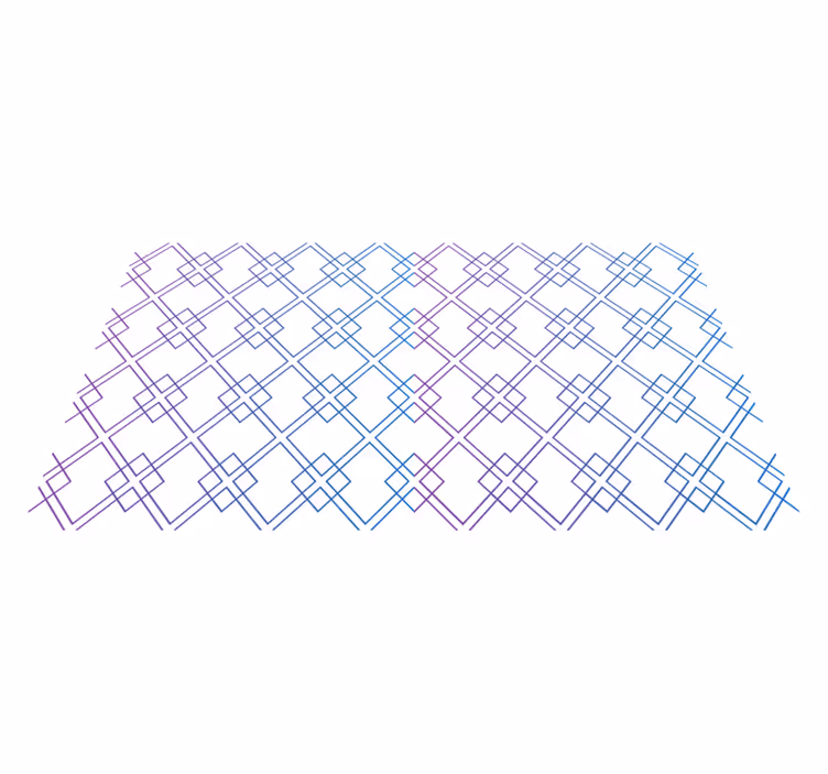 Tapis vinyle géométrique diamants et lignes - TenStickers