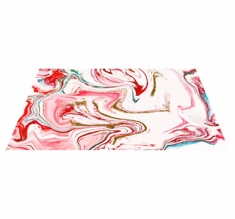 Tapis vinyle design moderne élégance rose tourbillonnante - TenStickers