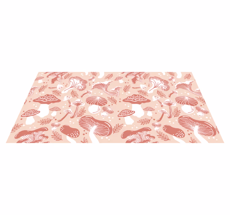Tapis vinyle nature fantaisie de champignons - TenStickers