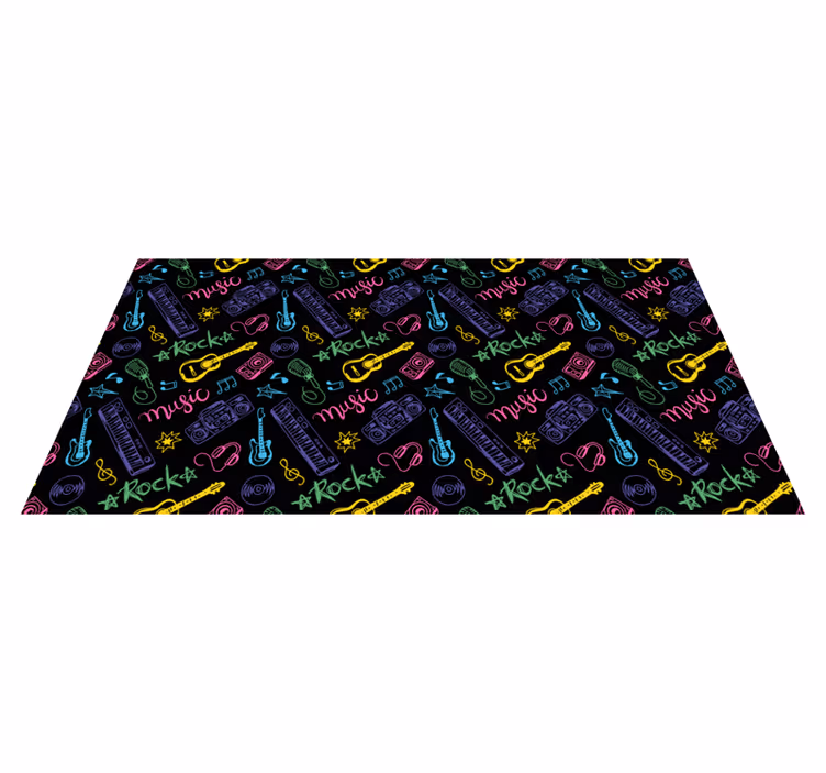 Tapis vinyle autres tapis modèle de musique rock - TenStickers