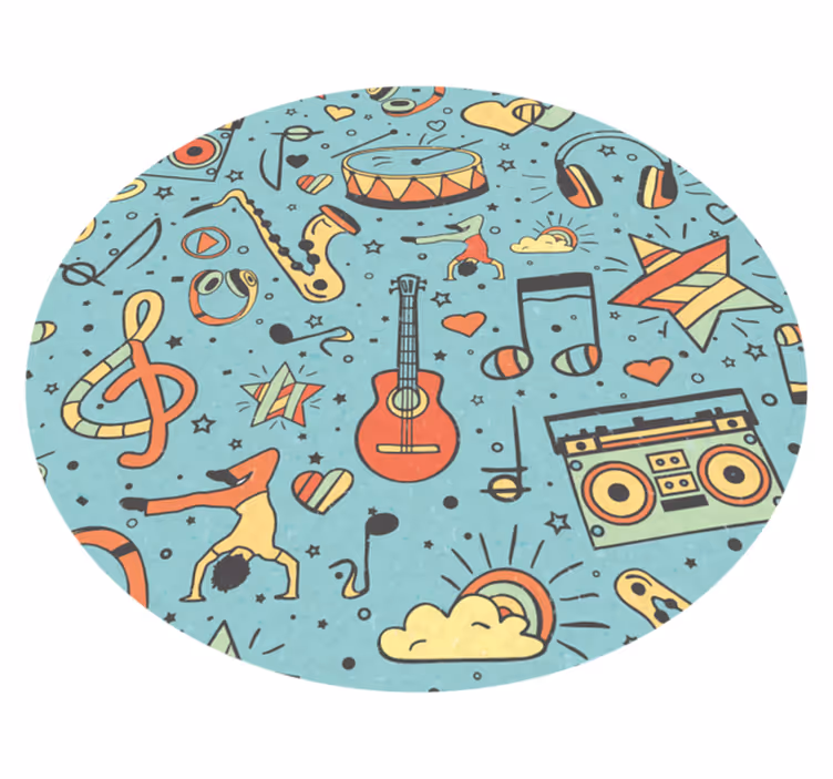 Tapis vinyle autres tapis thème des notes de musique - TenStickers